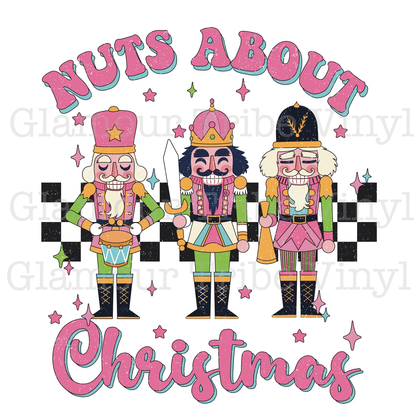 Nuts About Christmas Clear Cast Decal