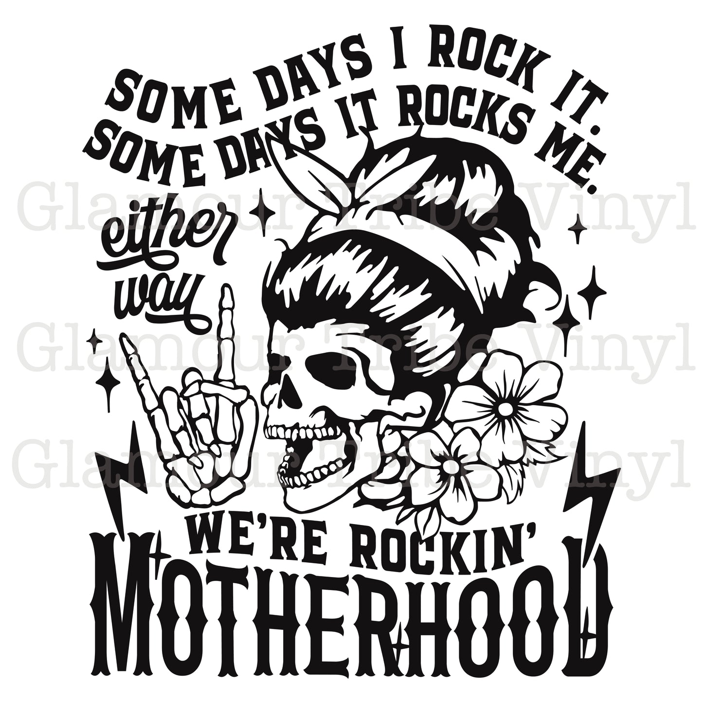 Rockin’ Motherhood Clear Cast Decal