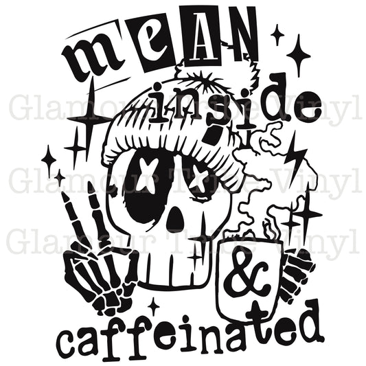 Mean Inside & Caffeinated Clear Cast Decal