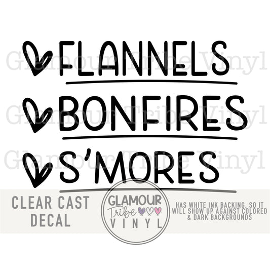 FLANNELS, BONFIRES, S'MORES