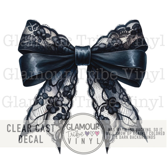 BLACK LACE BOW