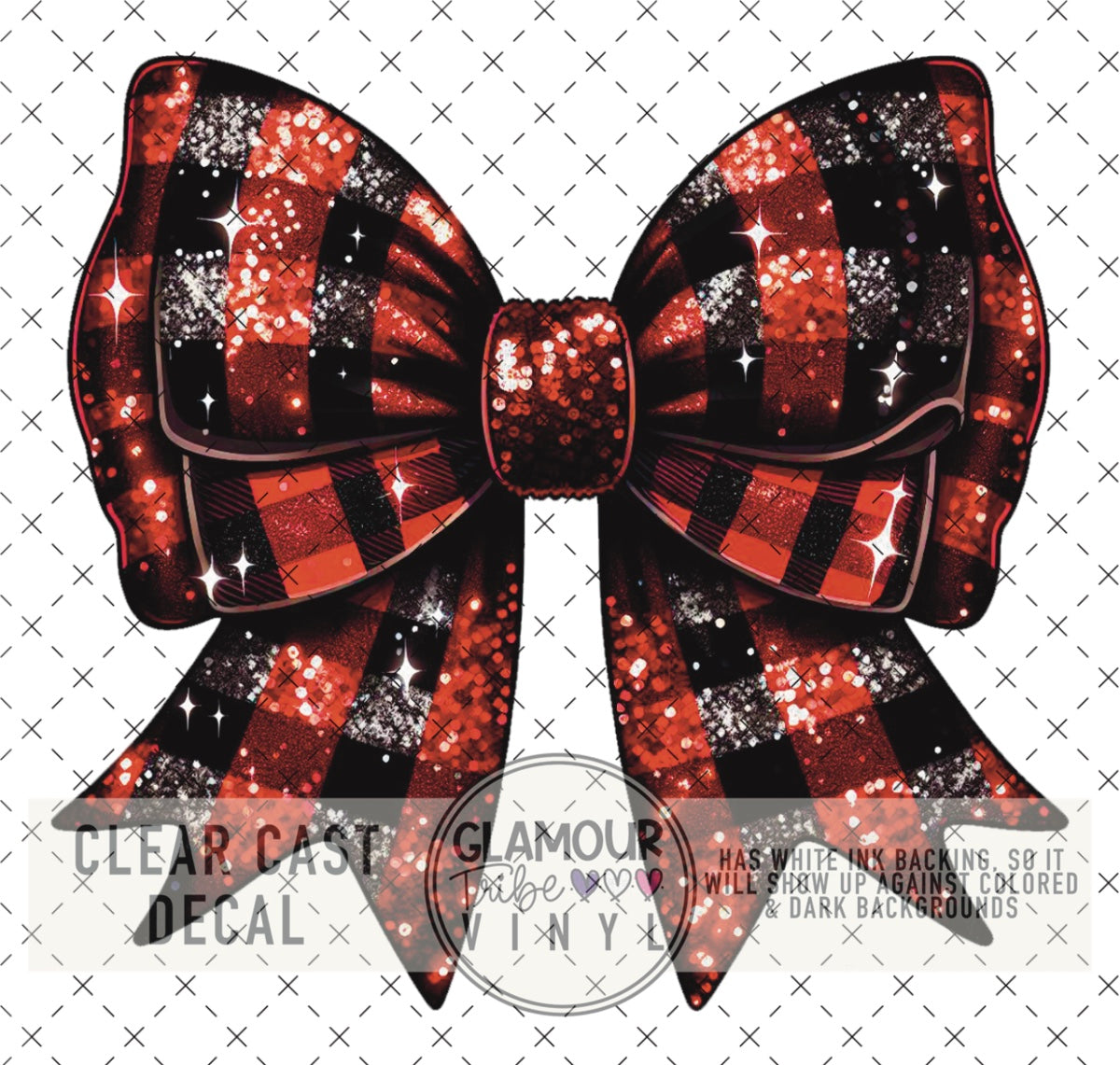 BLACK & RED PLAID BOW