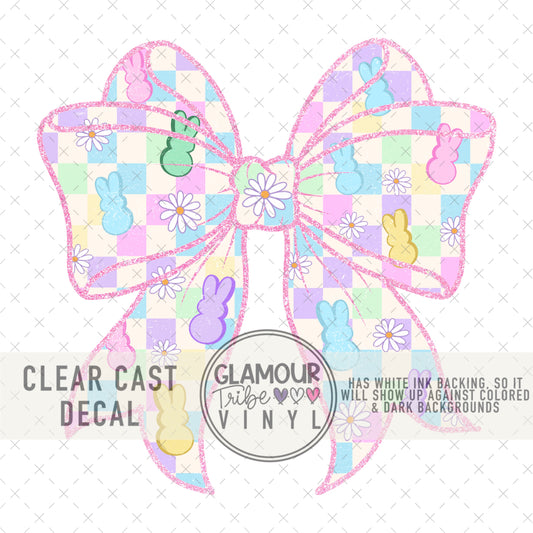 PASTEL CHECK BOW