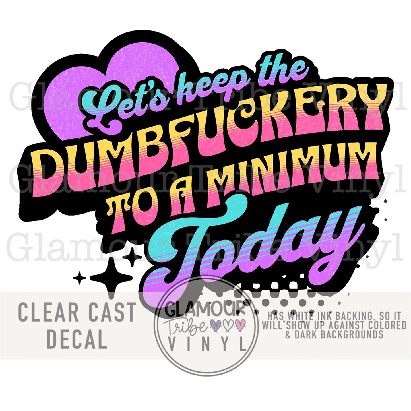 Let's keep the dumbfuckery to a minimum today